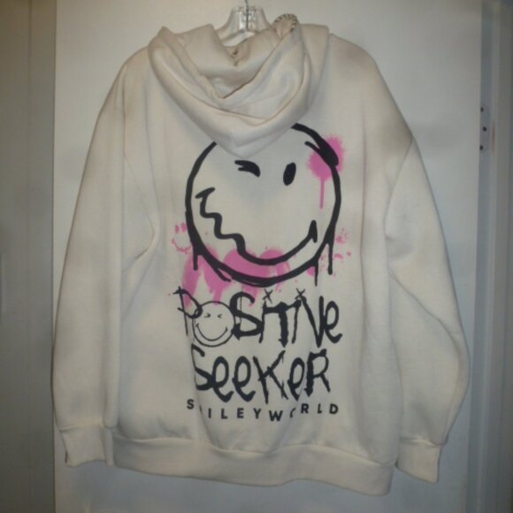 ๐ธ Smiley World Womenโs Hoodie Sweatshirt โ Size L ๐ธ - Picture 2 of 9